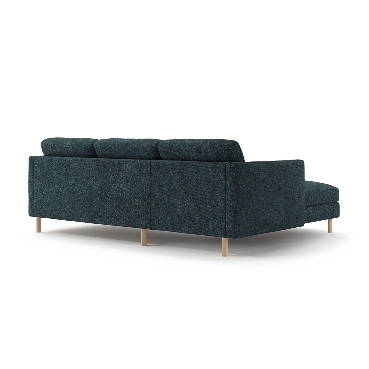 Eden 3-Sitzer Ecksofa, Linke Seite, aus Strukturierter Stoff in Grün Blau meliert (Puente 39), 250x150 cm von Micadoni – Bild 4