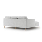 Eden 3-Sitzer Ecksofa, Linke Seite, aus Strukturierter Stoff in Hellgrau melange (Puente 80), 223x150 cm von Micadoni – Bild 4