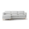 Eden 3-Sitzer Ecksofa, Linke Seite, aus Strukturierter Stoff in Hellgrau melange (Puente 80), 250x150 cm von Micadoni – Bild 1
