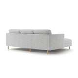 Eden 3-Sitzer Ecksofa, Linke Seite, aus Strukturierter Stoff in Hellgrau melange (Puente 80), 250x150 cm von Micadoni – Bild 4