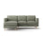 Eden 3-Sitzer Ecksofa, Linke Seite, aus Strukturierter Stoff in Moosgrün meliert (Puente 33), 223x150 cm von Micadoni – Bild 1
