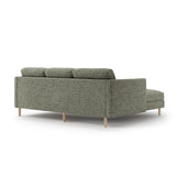 Eden 3-Sitzer Ecksofa, Linke Seite, aus Strukturierter Stoff in Moosgrün meliert (Puente 33), 223x150 cm von Micadoni – Bild 4