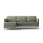 Eden 3-Sitzer Ecksofa, Linke Seite, aus Strukturierter Stoff in Moosgrün meliert (Puente 33), 250x150 cm von Micadoni – Bild 1