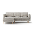 Eden 3-Sitzer Ecksofa, Linke Seite, aus Strukturstoff, 223x150 cm von Micadoni – Bild 1