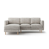 Eden 3-Sitzer Ecksofa, Linke Seite, aus Strukturstoff, 223x150 cm von Micadoni – Bild 1