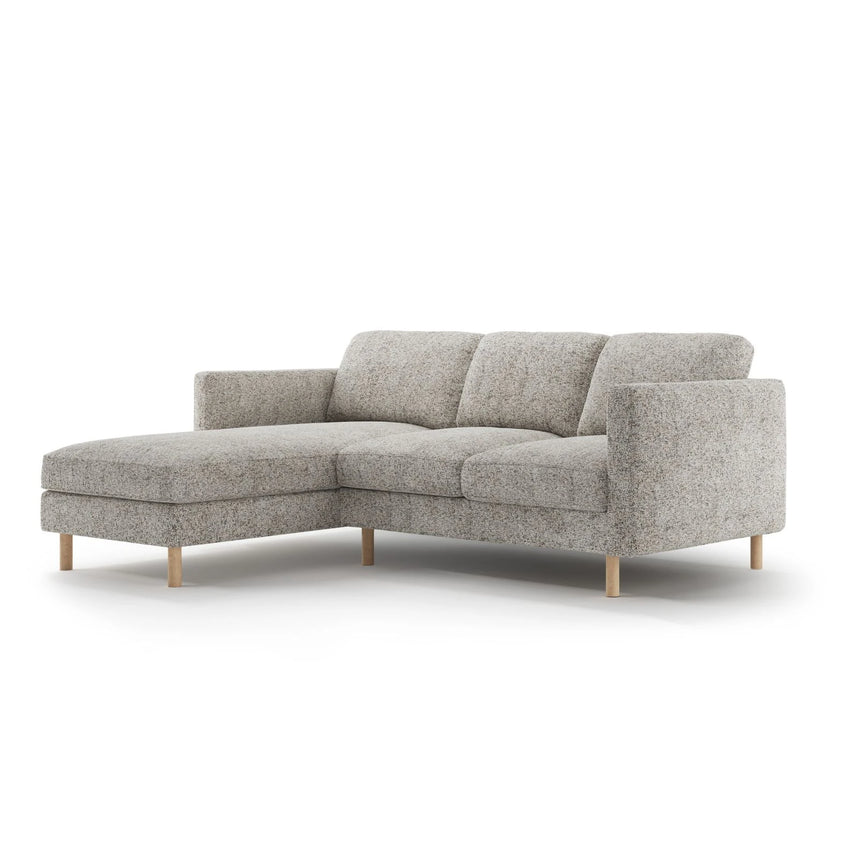 Eden 3-Sitzer Ecksofa, Linke Seite, aus Strukturstoff, 223x150 cm von Micadoni – Bild 3