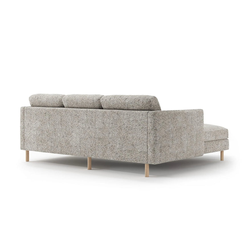 Eden 3-Sitzer Ecksofa, Linke Seite, aus Strukturstoff, 223x150 cm von Micadoni – Bild 4