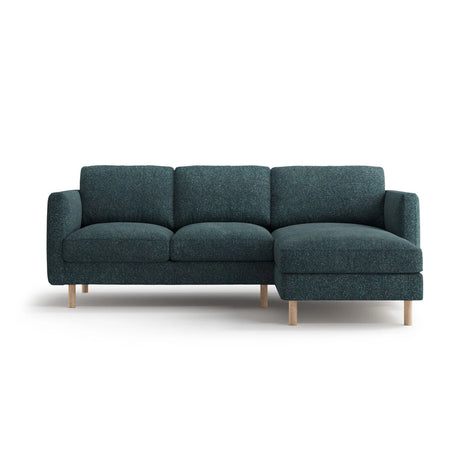 Eden 3-Sitzer Ecksofa, Rechte Seite, aus Strukturierter Stoff in Grün Blau meliert (Puente 39), 223x150 cm von Micadoni – Bild 1