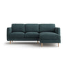 Eden 3-Sitzer Ecksofa, Rechte Seite, aus Strukturierter Stoff in Grün Blau meliert (Puente 39), 223x150 cm von Micadoni – Bild 1