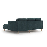 Eden 3-Sitzer Ecksofa, Rechte Seite, aus Strukturierter Stoff in Grün Blau meliert (Puente 39), 223x150 cm von Micadoni – Bild 4