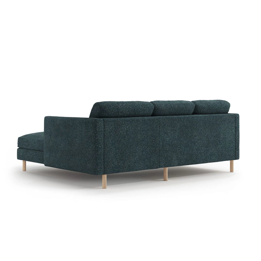 Eden 3-Sitzer Ecksofa, Rechte Seite, aus Strukturierter Stoff in Grün Blau meliert (Puente 39), 223x150 cm von Micadoni – Bild 4