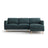 Eden 3-Sitzer Ecksofa, Rechte Seite, aus Strukturierter Stoff in Grün Blau meliert (Puente 39), 250x150 cm von Micadoni – Bild 1