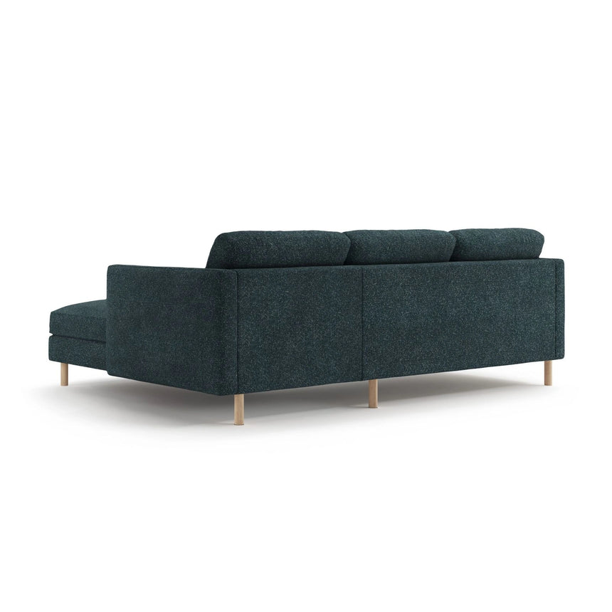 Eden 3-Sitzer Ecksofa, Rechte Seite, aus Strukturierter Stoff in Grün Blau meliert (Puente 39), 250x150 cm von Micadoni – Bild 4