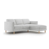 Eden 3-Sitzer Ecksofa, Rechte Seite, aus Strukturierter Stoff in Hellgrau melange (Puente 80), 223x150 cm von Micadoni – Bild 3