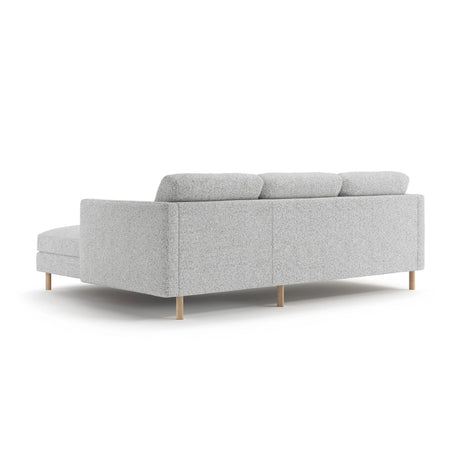 Eden 3-Sitzer Ecksofa, Rechte Seite, aus Strukturierter Stoff in Hellgrau melange (Puente 80), 250x150 cm von Micadoni – Bild 4
