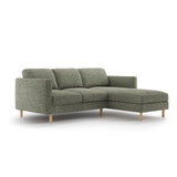Eden 3-Sitzer Ecksofa, Rechte Seite, aus Strukturierter Stoff in Moosgrün meliert (Puente 33), 223x150 cm von Micadoni – Bild 3