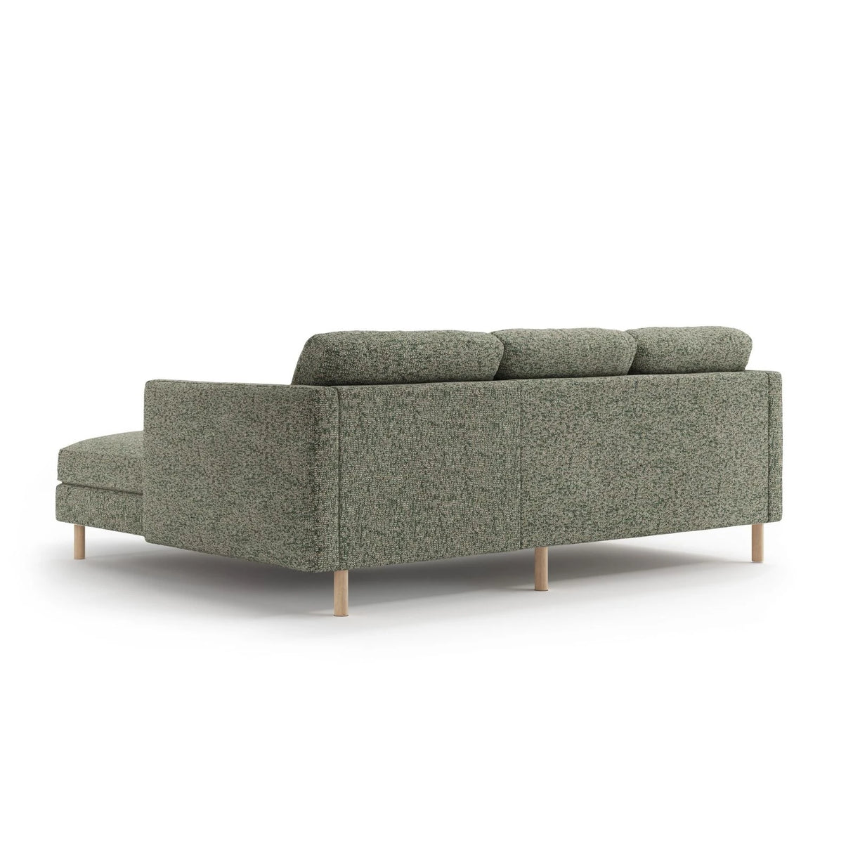 Eden 3-Sitzer Ecksofa, Rechte Seite, aus Strukturierter Stoff in Moosgrün meliert (Puente 33), 223x150 cm von Micadoni – Bild 4