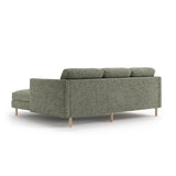 Eden 3-Sitzer Ecksofa, Rechte Seite, aus Strukturierter Stoff in Moosgrün meliert (Puente 33), 223x150 cm von Micadoni – Bild 4