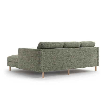 Eden 3-Sitzer Ecksofa, Rechte Seite, aus Strukturierter Stoff in Moosgrün meliert (Puente 33), 223x150 cm von Micadoni – Bild 4