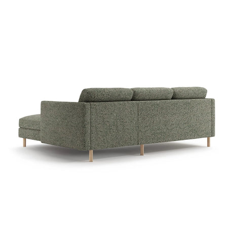 Eden 3-Sitzer Ecksofa, Rechte Seite, aus Strukturierter Stoff in Moosgrün meliert (Puente 33), 250x150 cm von Micadoni – Bild 4