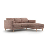 Eden 3-Sitzer Ecksofa, Rechte Seite, aus Strukturierter Stoff in Pink Melange (Puente 68), 223x150 cm von Micadoni – Bild 3