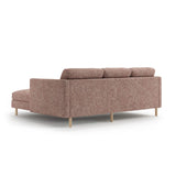 Eden 3-Sitzer Ecksofa, Rechte Seite, aus Strukturierter Stoff in Pink Melange (Puente 68), 223x150 cm von Micadoni – Bild 4