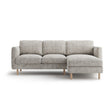 Eden 3-Sitzer Ecksofa, Rechte Seite, aus Strukturstoff, 223x150 cm von Micadoni – Bild 1