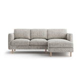 Eden 3-Sitzer Ecksofa, Rechte Seite, aus Strukturstoff, 223x150 cm von Micadoni – Bild 1