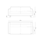 Eden 3-Sitzer Sofa aus Strukturstoff, 173x92 cm von Micadoni – Bild 2