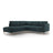 Eden 4-Sitzer Ecksofa, Linke Seite, aus Strukturierter Stoff in Grün Blau meliert (Puente 39), 267x234 cm von Micadoni – Bild 1
