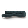 Eden 4-Sitzer Ecksofa, Linke Seite, aus Strukturierter Stoff in Grün Blau meliert (Puente 39), 267x234 cm von Micadoni – Bild 1
