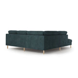 Eden 4-Sitzer Ecksofa, Linke Seite, aus Strukturierter Stoff in Grün Blau meliert (Puente 39), 267x234 cm von Micadoni – Bild 4