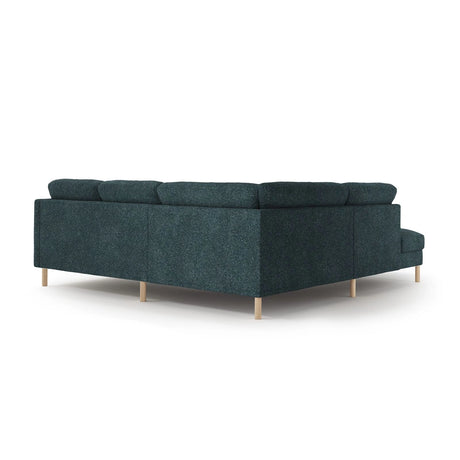 Eden 4-Sitzer Ecksofa, Linke Seite, aus Strukturierter Stoff in Grün Blau meliert (Puente 39), 267x234 cm von Micadoni – Bild 4