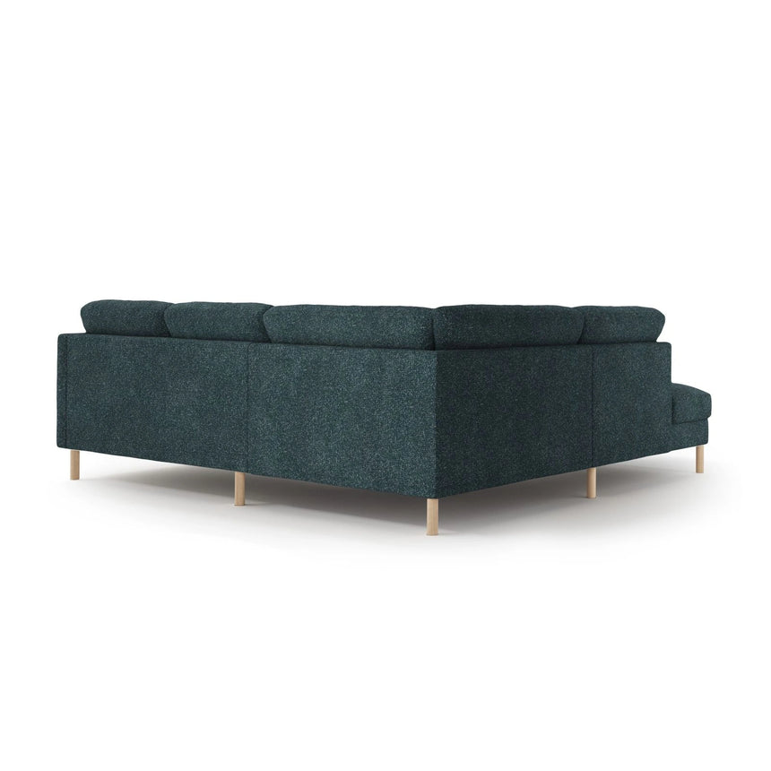 Eden 4-Sitzer Ecksofa, Linke Seite, aus Strukturierter Stoff in Grün Blau meliert (Puente 39), 267x234 cm von Micadoni – Bild 4