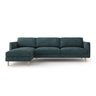 Eden 4-Sitzer Ecksofa, Linke Seite, aus Strukturierter Stoff in Grün Blau meliert (Puente 39), 286x150 cm von Micadoni – Bild 1