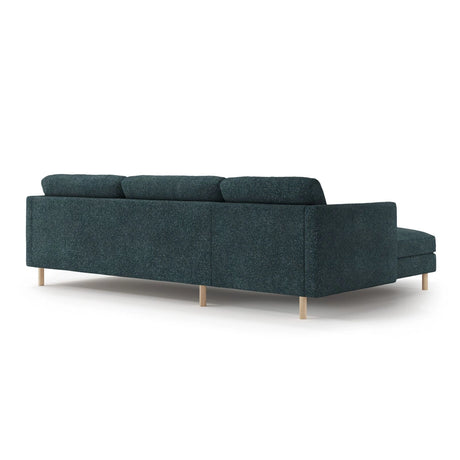 Eden 4-Sitzer Ecksofa, Linke Seite, aus Strukturierter Stoff in Grün Blau meliert (Puente 39), 286x150 cm von Micadoni – Bild 4