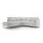 Eden 4-Sitzer Ecksofa, Linke Seite, aus Strukturierter Stoff in Hellgrau melange (Puente 80), 267x234 cm von Micadoni – Bild 1