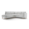 Eden 4-Sitzer Ecksofa, Linke Seite, aus Strukturierter Stoff in Hellgrau melange (Puente 80), 267x234 cm von Micadoni – Bild 1