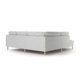 Eden 4-Sitzer Ecksofa, Linke Seite, aus Strukturierter Stoff in Hellgrau melange (Puente 80), 267x234 cm von Micadoni – Bild 4