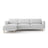 Eden 4-Sitzer Ecksofa, Linke Seite, aus Strukturierter Stoff in Hellgrau melange (Puente 80), 286x150 cm von Micadoni – Bild 1