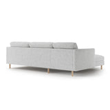 Eden 4-Sitzer Ecksofa, Linke Seite, aus Strukturierter Stoff in Hellgrau melange (Puente 80), 286x150 cm von Micadoni – Bild 4
