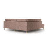 Eden 4-Sitzer Ecksofa, Linke Seite, aus Strukturierter Stoff in Pink Melange (Puente 68), 267x234 cm von Micadoni – Bild 4