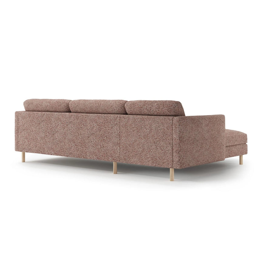 Eden 4-Sitzer Ecksofa, Linke Seite, aus Strukturierter Stoff in Pink Melange (Puente 68), 286x150 cm von Micadoni – Bild 4