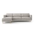 Eden 4-Sitzer Ecksofa, Linke Seite, aus Strukturstoff, 286x150 cm von Micadoni – Bild 1
