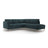 Eden 4-Sitzer Ecksofa, Rechte Seite, aus Strukturierter Stoff in Grün Blau meliert (Puente 39), 267x234 cm von Micadoni – Bild 1