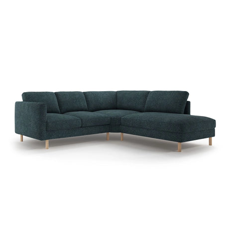 Eden 4-Sitzer Ecksofa, Rechte Seite, aus Strukturierter Stoff in Grün Blau meliert (Puente 39), 267x234 cm von Micadoni – Bild 1