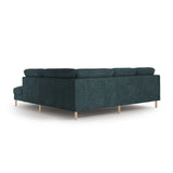 Eden 4-Sitzer Ecksofa, Rechte Seite, aus Strukturierter Stoff in Grün Blau meliert (Puente 39), 267x234 cm von Micadoni – Bild 4