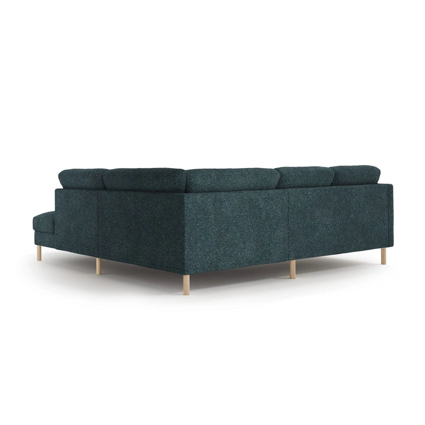 Eden 4-Sitzer Ecksofa, Rechte Seite, aus Strukturierter Stoff in Grün Blau meliert (Puente 39), 267x234 cm von Micadoni – Bild 4