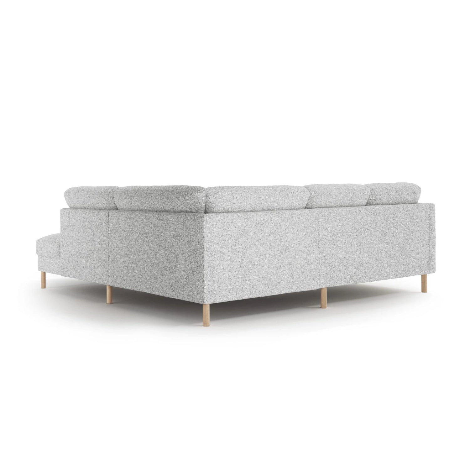 Eden 4-Sitzer Ecksofa, Rechte Seite, aus Strukturierter Stoff in Hellgrau melange (Puente 80), 267x234 cm von Micadoni – Bild 4