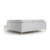 Eden 4-Sitzer Ecksofa, Rechte Seite, aus Strukturierter Stoff in Hellgrau melange (Puente 80), 267x234 cm von Micadoni – Bild 4